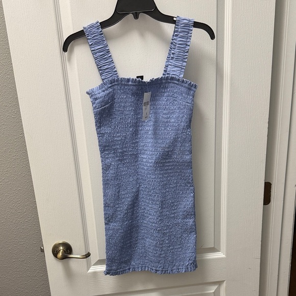 Forever 21 Light Blue Textured Mini Dress - Picture 1 of 8